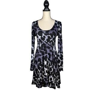 A/X Armani Exchange Black Purple Animal Print Dress       Size: M